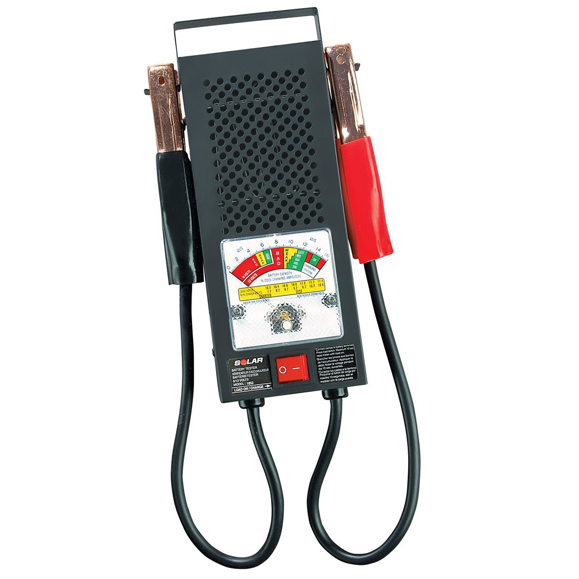 Clore Automotive SOLAR Analog Fixed Load Battery Tester — 100 Amps, 6/12V, 1000 CCAs, Model# SOL1852